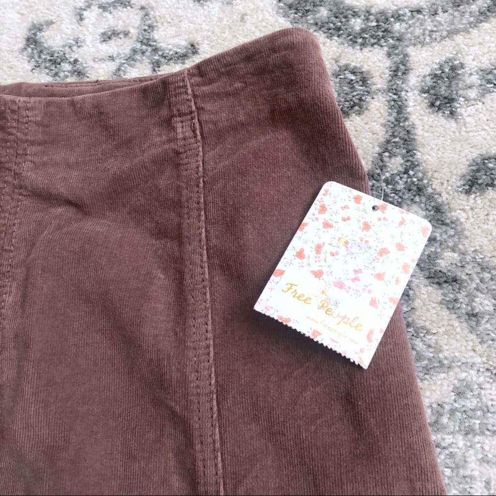 Free People Modern Femme Brown Corduroy Mini Skirt - Picture 6 of 9